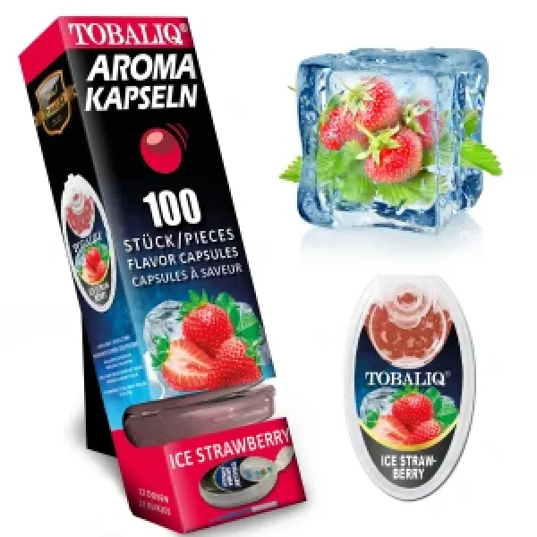 Tobaliq "IceStrawberry" Aromakapsel mit 100 Kugeln-1 Dose